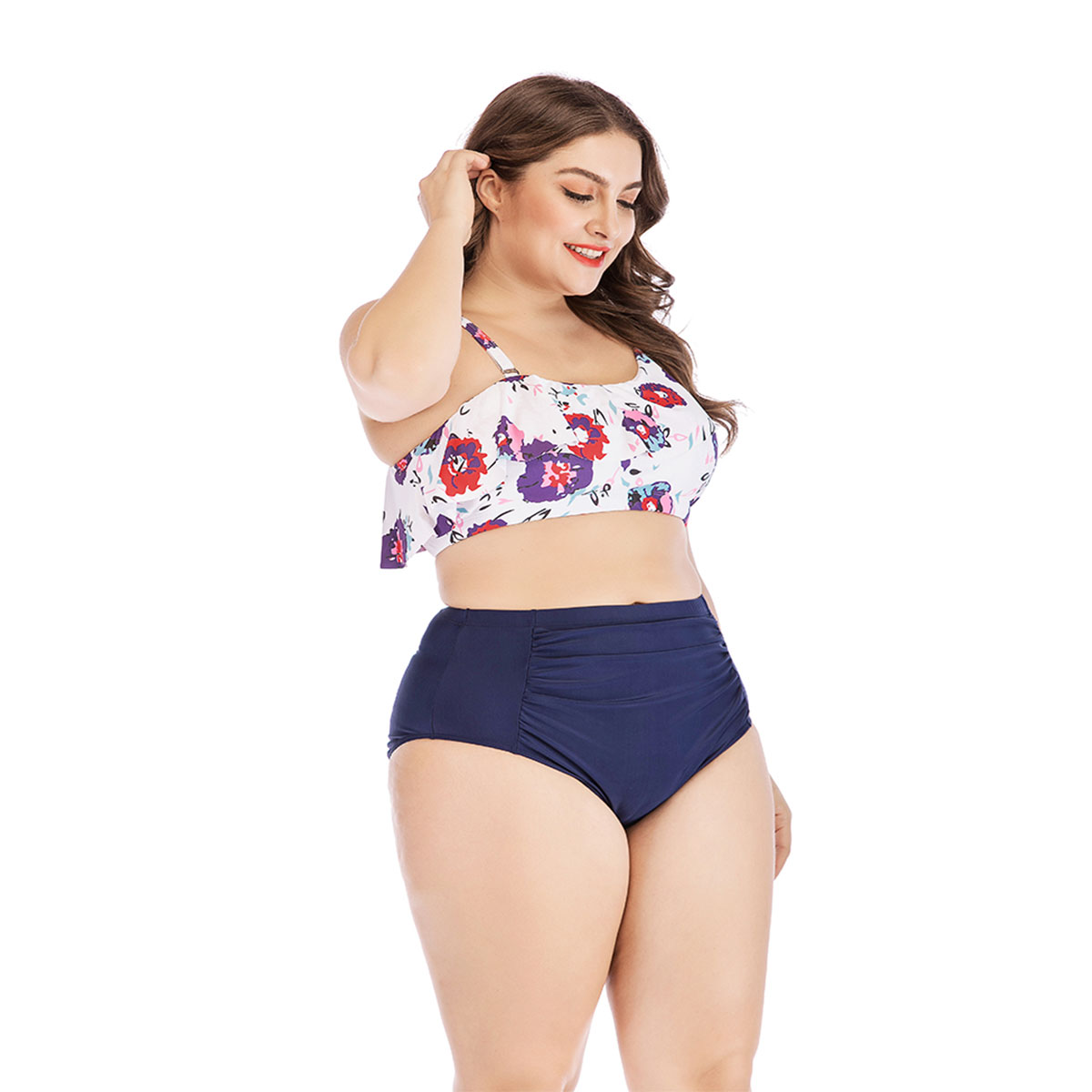 2021 Hot Sale one shoulder Plus size printed bikini sexy bikini