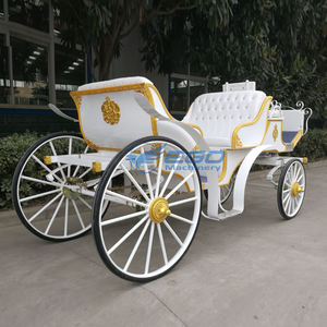 Ekonomik elektrikli atsız düğün tarzı Park gezi arabası satılık çekme tekerlek gezi araç Vintage taşıma - Product Image 4