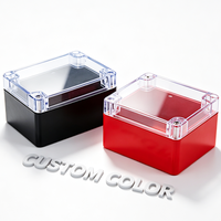 Caja de Conexiones Impermeable de ABS de 115x90x55 mm con Tapa Transparente de PC, IP65, Caja Eléctrica para Exteriores, Carcasa Universal para PCB, Caja para Proyectos