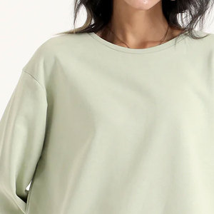 Full Sleeve Knitted Cotton Winter Casual Wear <b>Women</b> <b>Sweatshirt</b> <b>Long</b> Sleeve Cotton Quick Dry Breathable Casual Style <b>Sweatshirt</b> - Product Image 3