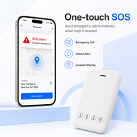 Localizador GPS Portátil para Tarjetas de Identificación 2G/GSM/WiFi, Localizador de Seguridad Inteligente, Llamada de Emergencia SOS, Buscador de Anillos, Posicionamiento en Tiempo Real, Dispositivo con Aplicación para PC
