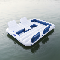 Île flottante gonflable avec dossier, taille personnalisée, flotteur de piscine, petite île flottante en PVC, capacité 100-500 kg, 3 personnes