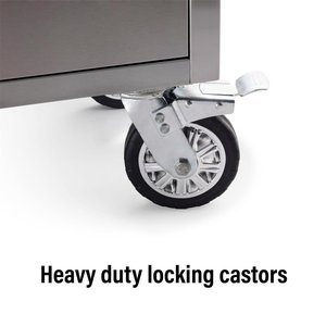 Boîte <span class=keywords><strong>en</strong></span> acier inoxydable de 72 pouces, robuste, 15 tiroirs, portes coulissantes, roues de patins <span class=keywords><strong>en</strong></span> ligne, ODM/OEM/personnalisation prise <span class=keywords><strong>en</strong></span> charge - Product Image 4