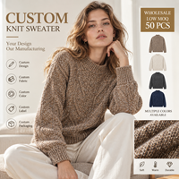 Cardigan classique en tricot côtelé respirant et doux pour femme, col rond à manches longues avec poches, idéal pour l'automne
