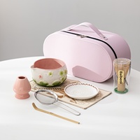 Grensoverschrijdende Japanse handgeschilderde porseleinen matcha kom cadeauset keramiek theeceremonie fruitmolen ovenveranderende kleur