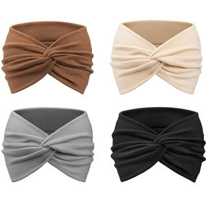 बोहो शैली ठोस रंग सिर लपेटे बिना किसी स्लिप हेड बैंड नरम पगड़ी चौड़ी महिला हेडबैंड बाल सहायक - Product Image 3