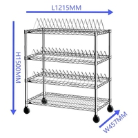 Étagère de rangement multifonctionnelle moderne en acier au carbone chromé à 5 niveaux pour atelier SMD SMT ESD PCB, organisation efficace et facile
