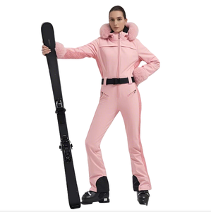 Traje de Esquí AQTQ para Mujer, Mono de Nieve con Capucha y Ribete de Piel, Impermeable, para Snowboard, Deportes de Invierno al Aire Libre - Product Image 4