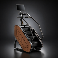 Machine à grimper les escaliers AUGER avec console LCD HD, finition en bois de noyer, équipement de cardio-training pour salle de sport