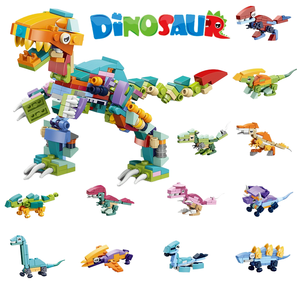 <span class=keywords><strong>Juego</strong></span> de Construcción de Bloques de Plástico Educativos, Modelo de Dinosaurio STEM 12 en 1, Precio de Fábrica, para Niños de 5 a 7 Años - Product Image 1