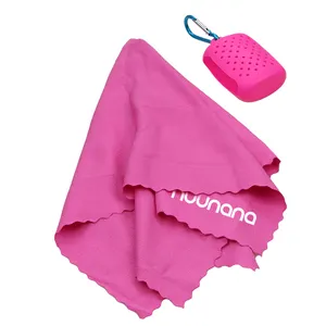 Impression personnalisée À Séchage Rapide Cheveux Cool Serviette À Séchage Rapide Serviette de Plage avec Étui En Silicone