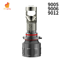 T8 H4 6500K Ventilateur de refroidissement silencieux à grande vitesse Lentilles Bi Focus Lumière de projecteur LED pour voiture H11 Ampoules de phare LED