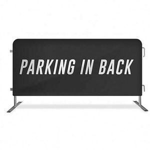 ผ้าคลุมรั้วกั้นแบบตาข่ายสำหรับงานโฆษณาภายนอกอาคาร ป้ายโฆษณา ป้ายสโลแกน ผ้าคลุมรั้วควบคุมฝูงชน - Product Image 1