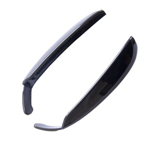 Mercedes-Benz C-Class W205 Front Bumper Canards Gloss Black ABS Plastic Pair With 3m Tape Installation - Product Image 3