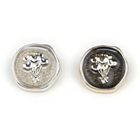 Boutons décoratifs en métal en forme de cœur pour costume, veste, pull en tricot, accessoires de manteau, style tige, logo en relief