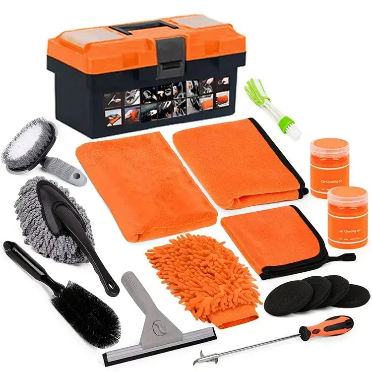 Hot Selling 3 Kleuren Auto Cleaning Kit Hoge Kwaliteit Detaillering Borstelset Auto Schoonmaken Auto Onderhoud Reinigingsproducten