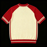Chemises pour hommes surdimensionnées avec logo personnalisé, sweat-shirts à manches courtes, motifs de lettres d'éléphant rouge, pull pour hommes