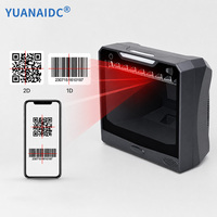 Escáner de Código de Barras de Escritorio de Alta Velocidad YUANAIDC, Lector USB Omnidireccional de Códigos QR 1D y 2D para Puntos de Venta, Tiendas Minoristas y Almacenes