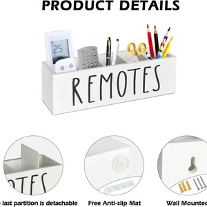 Organisateur de télécommandes, support de rangement rectangulaire pour bureau, salon, sans couvercle, type sur pied - Product Image 2