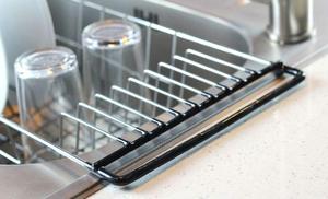 Cuisine de ménage En Acier Inoxydable En Métal Stockage Rack Drainant <span class=keywords><strong>Sur</strong></span> L'évacuation Du Lavabo Cuisine Plat Séchage Grille - Product Image 6