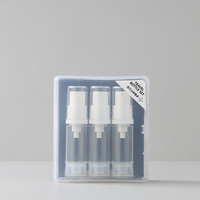 Ensemble de bouteilles de voyage Airless flacon pulvérisateur en plastique 5ml x 3 pièces 10ml x 4 pièces pompe de Lotion Portable comme flacon de parfum PET pour liquide avec boîte