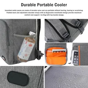 Zaino Termico Multifunzionale Blu Personalizzato, Grande Capacità, Impermeabile e Antiperdita per Picnic e Conservazione Alimenti - Product Image 6