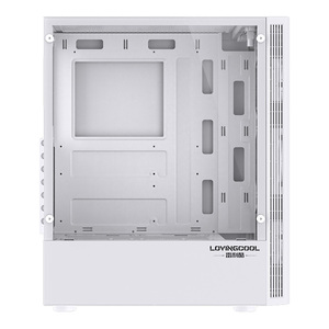 Lovingcool Best-seller Boîtier de jeu pour ordinateur PC tour complète ATX MATX Mini ITX blanc avec panneau latéral en verre trempé - Product Image 6