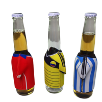 Manchon isotherme réutilisable en néoprène pour bouteille de bière, motif maillot de football 3D personnalisé, écologique et durable