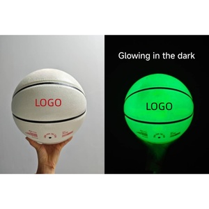 Venta Directa de Fábrica Hecha en Vietnam, Balones de Baloncesto Personalizados que Brillan en la Oscuridad, Balones Luminosos de Cuero Talla 7 para Hombre - Product Image 1