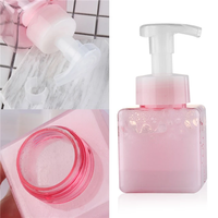 Botol busa bulat transparan PET 50ml 120ml kualitas tinggi kustom RUIPACK OEM pabrik ODM botol busa bulat dengan Set pompa uji coba portabel botol busa cuci wajah produsen/grosir