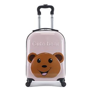 Мультяшный 3D милый чемодан с животными 18-дюймовая универсальная колесная тележка для багажа для детей - Product Image 1