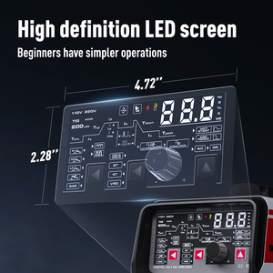 ANDELITIG-200PE LED 220V AC DC télécommande courant TIG soudeuse TIG Machine de soudage AC DC TIG impulsion froide soudage en aluminium - Product Image 4