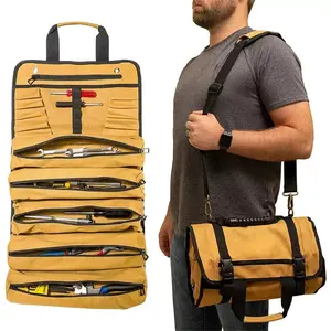 Benutzer definierte Hochleistungs-Leinwand Mehrzweck schlüssel Organizer Roll Up Tool Bag für Elektriker