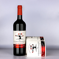 Etiquetas de Vino Personalizadas con Lámina Dorada Holográfica Impermeable para Botellas de Cerveza y Vino - Adhesivo Fuerte, Colores Personalizados, Ecológicas