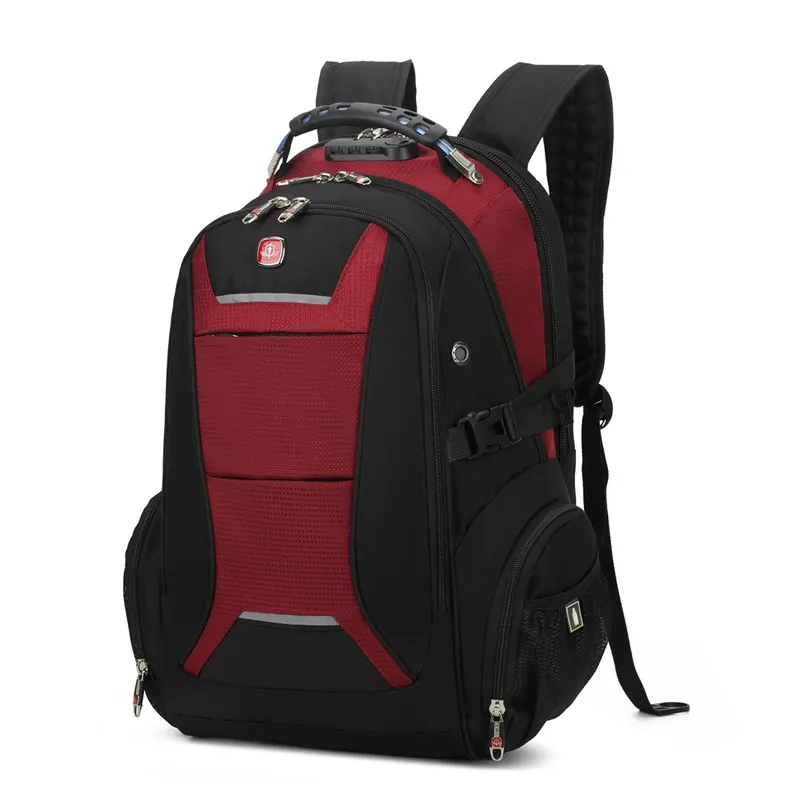 Custom Waterproof School Bag Personalizada Business Travel Lightweight Black Men Large Size Laptop Backpack