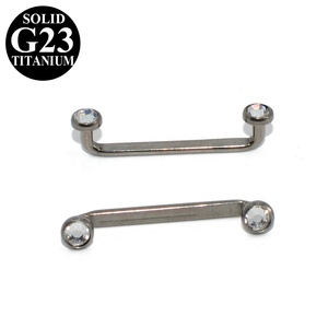 G23 Titanium Dermal Anchor Wedding Approprié Crystal Surface Barbell Piercing Body Jewelry Tattoo Hide in Skin Wholesale - Product Image 5