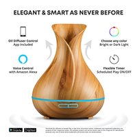 Diffuseur d'aromathérapie d'huiles essentielles sans fil Smart WiFi à la mode de haute qualité avec Alexa et Google Home pour le ménage