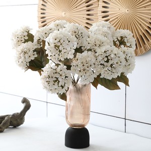 Hydrangea artificielle en soie, couleur quatre saisons, style américain, imprimé en 3D, décoration de mariage, anti-UV, décoration extérieure, décoration intérieure, 5 têtes - Product Image 3