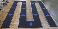 Tapis d'accueil extérieur réversible personnalisé antidérapant anti-poussière Jet Sprint Logo de luxe meilleur matériau pour l'entrée de l'hôtel tufté