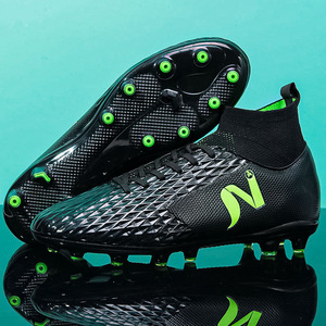 Chaussures de football pour hommes Agtf, tige synthétique, doublure en mesh, semelle extérieure en caoutchouc, semelle intermédiaire en EVA, crampons pour entraînement et matchs d'été - Product Image 1