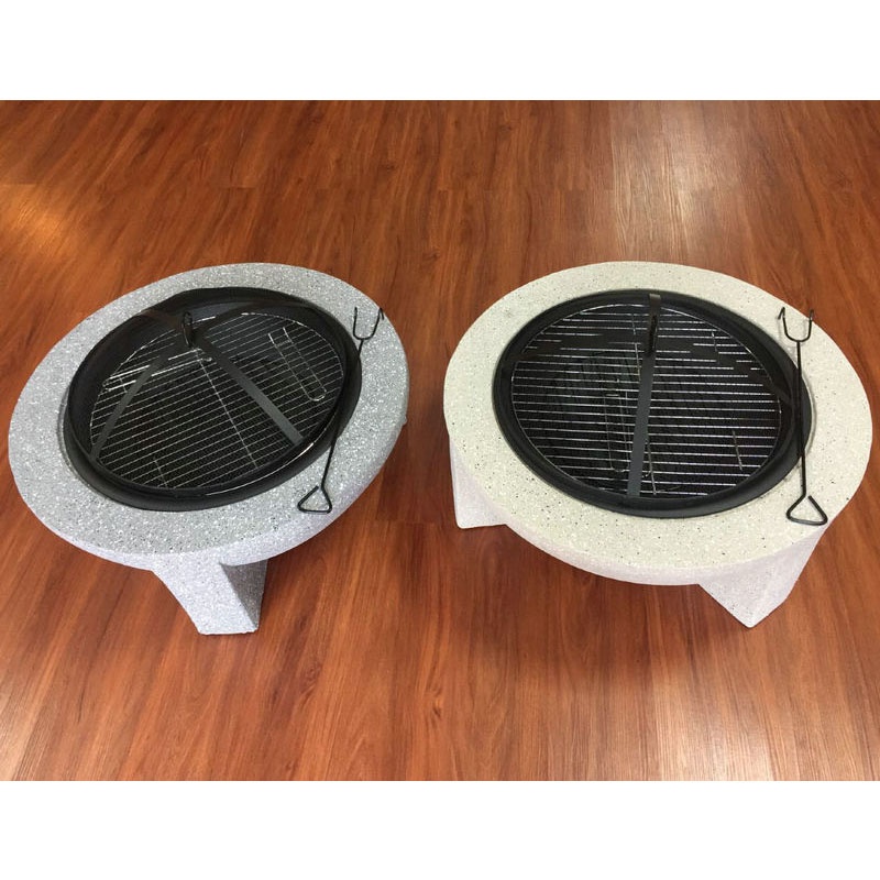 Multifunctional outdoor stone magnesium oxide fire pit garden outdoor backyard barbecue party fire pit table