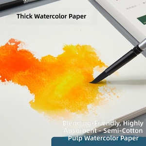 Papier aquarelle 300GSM 4K 8K, texture moyenne, feuilles pour <span class=keywords><strong>dessin</strong></span> d'anime et de <span class=keywords><strong>manga</strong></span>, bloc de peinture pour étudiants en art - Product Image 1