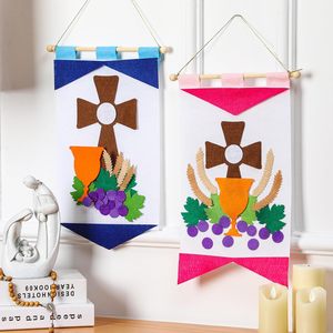 Kit <span class=keywords><strong>de</strong></span> 6 uds <span class=keywords><strong>de</strong></span> pancartas <span class=keywords><strong>de</strong></span> <span class=keywords><strong>Primera</strong></span> Comunión para niños y niñas, pancarta <span class=keywords><strong>de</strong></span> <span class=keywords><strong>primera</strong></span> comunión <span class=keywords><strong>de</strong></span> fieltro, artesanía DIY, decoración <span class=keywords><strong>de</strong></span> Banco <span class=keywords><strong>de</strong></span> iglesia cristiana católica - Product Image 3