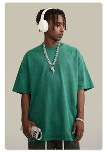 Camisetas de manga corta de punto de algodón 100% en blanco para hombre al por mayor diseño de hombros caídos ajuste regular de alta calidad - Product Image 5