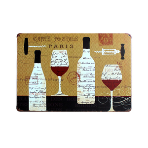 Alta calidad de encargo en relieve Casa decor cerveza, vino, pintura de Arte de metal señal para bar - Product Image 2