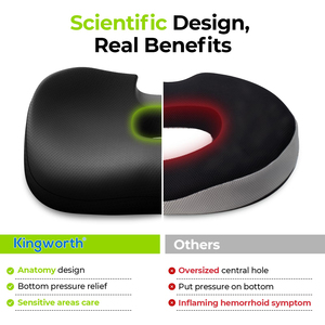 Người cao tuổi chống trĩ Coccyx donut hình mông gối xe chống hemmorrhoid Ghế Đệm ghế Pad cho mông xương sống đau - Product Image 4