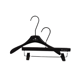 ที่แขวนเสื้อทำจากไม้สีดำสำหรับผู้หญิงและเสื้อผ้าเด็กชั้นวางกางเกงกันลื่นไร้รอยต่อสำหรับร้านเสื้อผ้า - Product Image 5