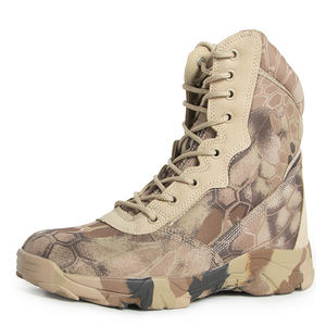 Haute cheville genou imperméable hommes hiver cuir chaussures de sécurité tactique fermeture éclair travail moto randonnée botte sécurité garde botte - Product Image 3