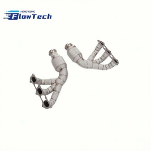 ท่อร่วมไอเสียสแตนเลส SS304 พร้อมแผ่นกันความร้อนสำหรับ Porsche 991 GT3 3.8L 4.0 - Product Image 5