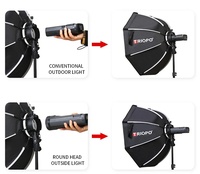 Boîte à lumière octogonale pliable TRIOPO KX 55/65/90/120cm avec poignée pour flashs Godox AD200Pro V1 V1Pro V860III et appareils photo